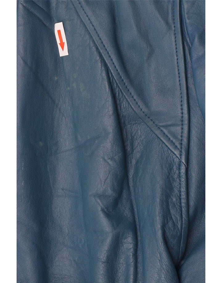 Chagall Damen Lederjacke IT 44 Mittelblau