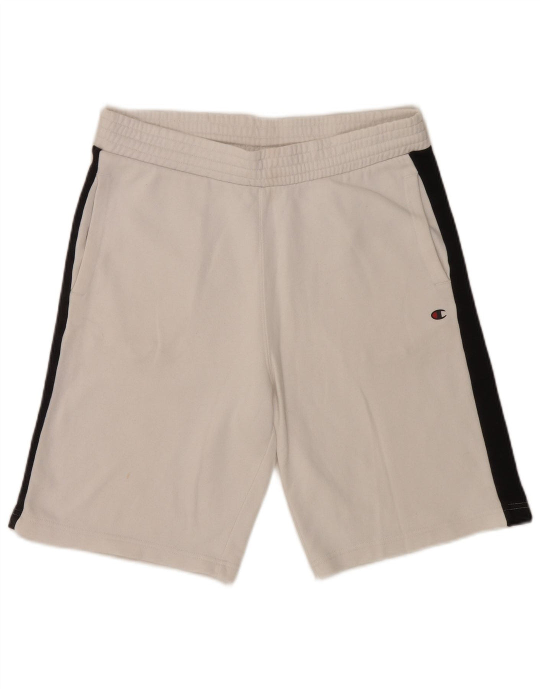 Champion Herren-Sportshorts, groß, weiße Colourblock-Baumwolle