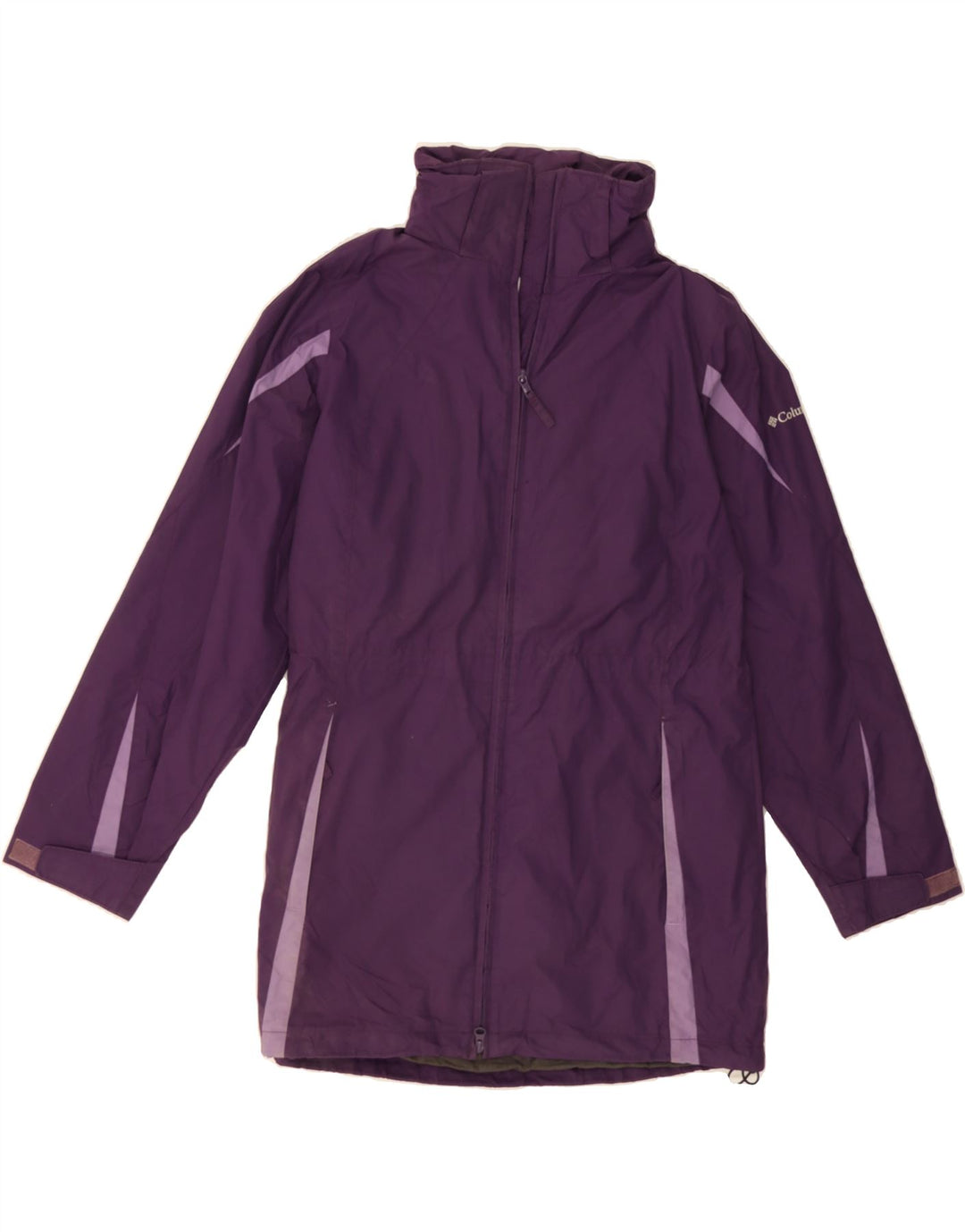 COLUMBIA Womens Interchange Raincoat UK 14 Medium Purple Nylon Vintage Columbia and Second-Hand Columbia from Messina Hembry 