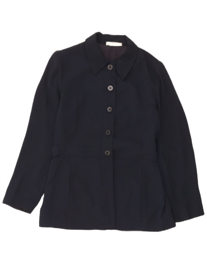 Zara Damen-Blazerjacke mit 5 Knöpfen, EU 42, groß, marineblau, Viskose