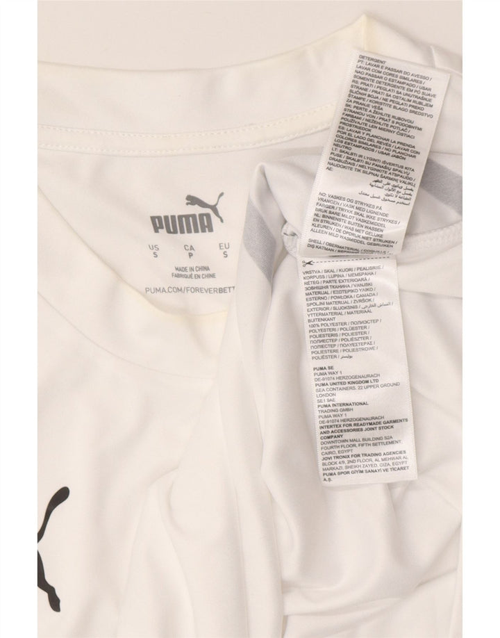 Puma Herren Deutshland Graphic T-Shirt Top Small weiß gestreift Polyester
