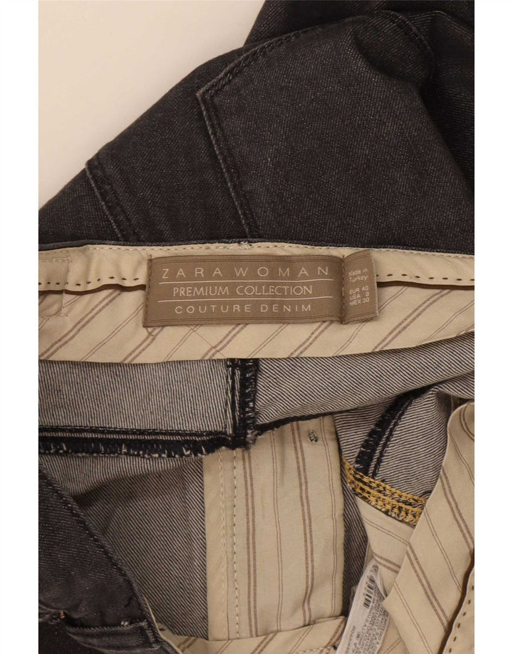 Zara Damen Straight Jeans EU 40 Medium W30 L30 Schwarze Baumwolle