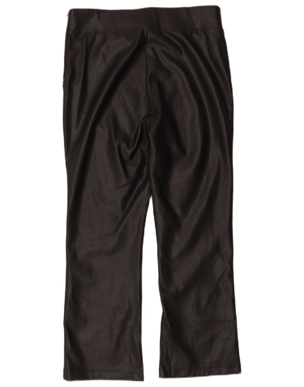 Marks & Spencer Damen-Hosen aus Kunstleder mit hoher Taille, UK 16, Größe L W34 L27