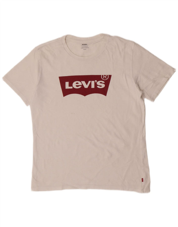 Levi's Herren T-Shirt mit Grafik, Mittelweiß