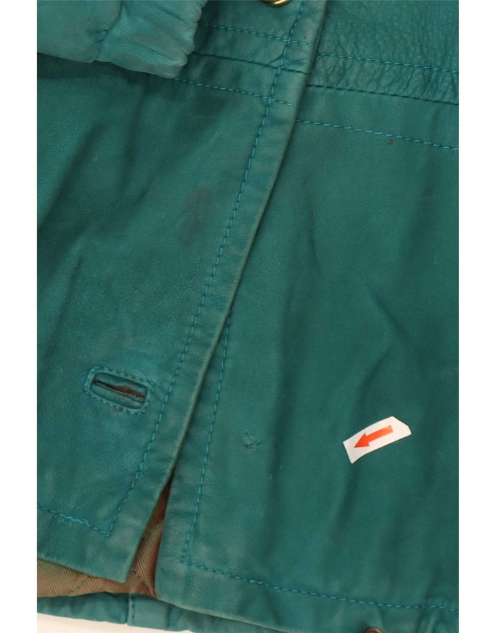Vintage Damen Übergroße Kapuzen-Windbreakerjacke IT 44 Mittelgrün