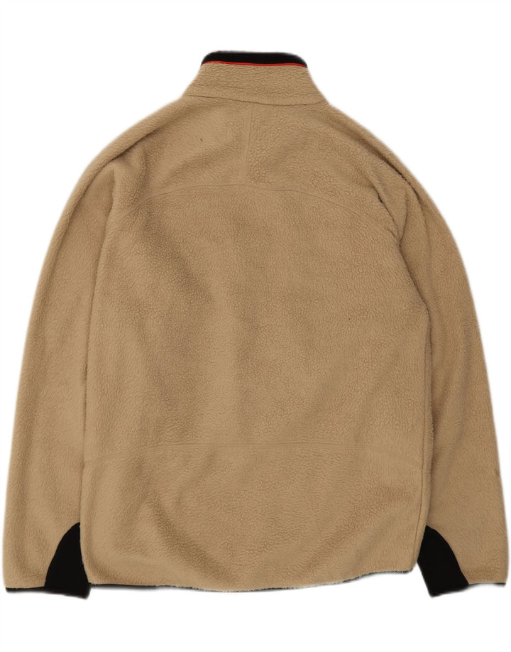 FILA Mens Fleece Jacket UK 42 XL Beige Colourblock Polyester Vintage Fila and Second-Hand Fila from Messina Hembry 