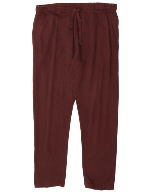 Marks & Spencer Damen-Trainingshose, UK 18, XL, Burgunderrot, Baumwolle