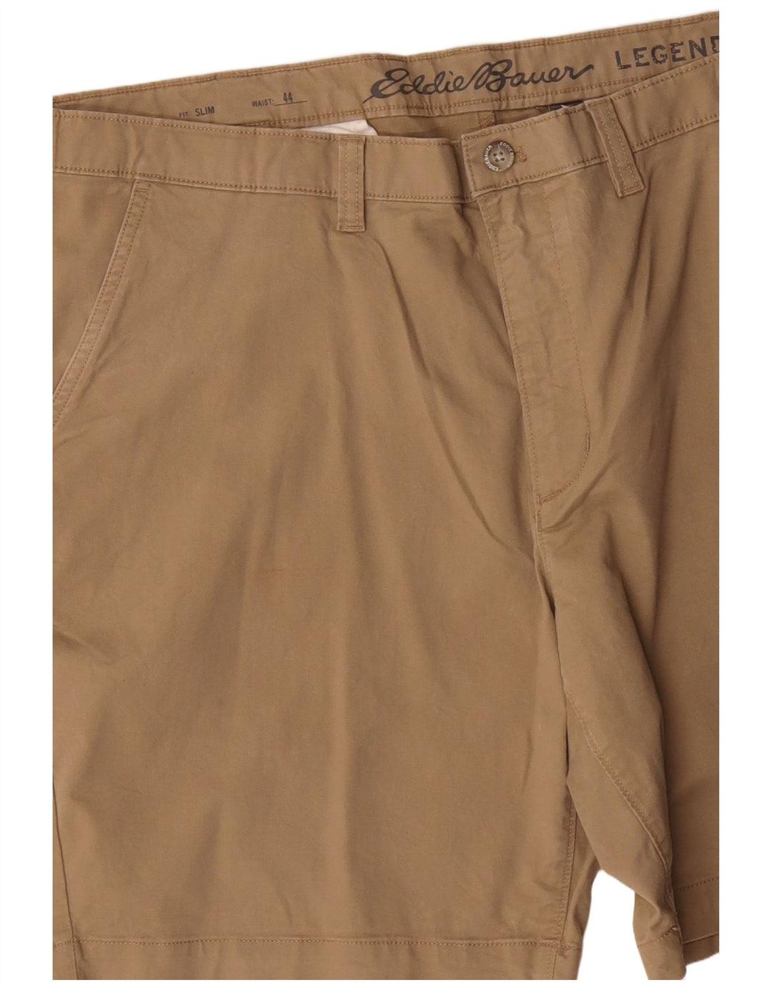 Eddie Bauer Herren Slim Chino Shorts W44 2XL Beige Baumwolle