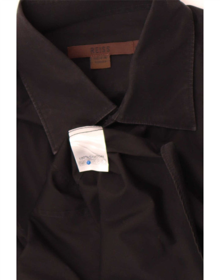 Reiss Herrenhemd Mittelschwarze Baumwolle