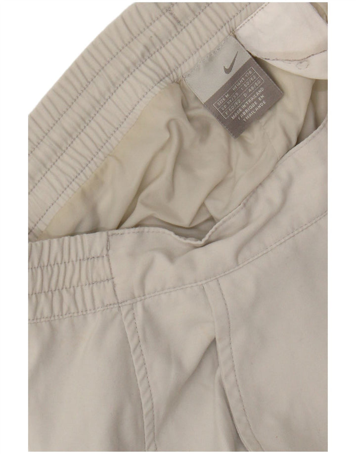 NIKE Herren-Windbreaker-Hose, Größe M, W32, L31, Weiß, Farbblock