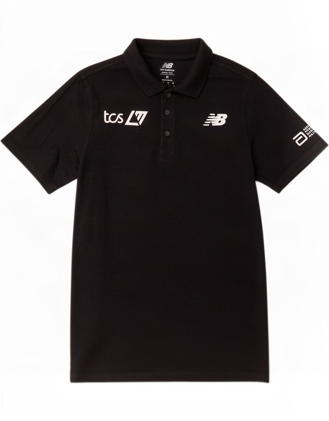 New Balance Herren-Poloshirt mit Grafik, mittelschwarze Baumwolle