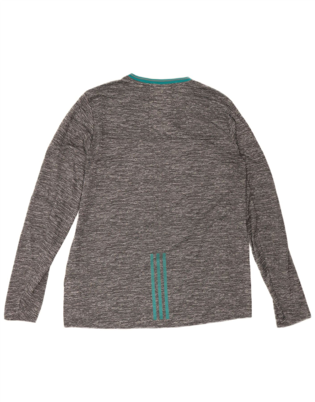 Adidas Herren Climalite Top Langarm Großes grau meliertes Polyester