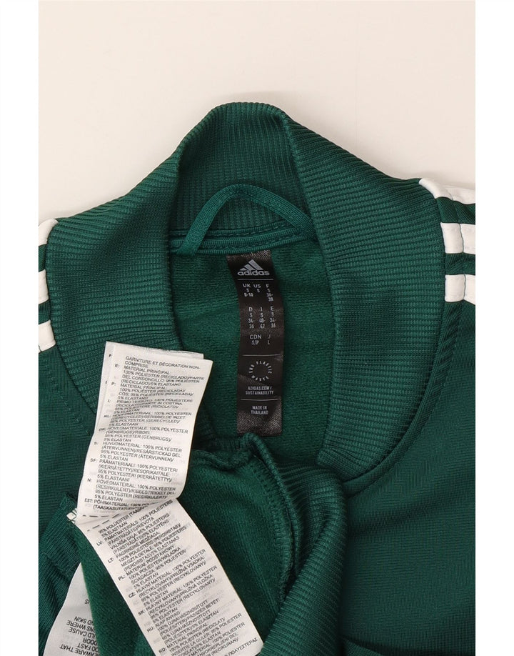 Adidas Damen Graphic Trainingsanzug Top Jacke UK 8/10 Small Grün Polyester