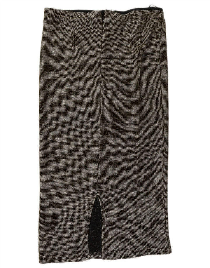 Topshop Damen Midirock UK 12 Medium W32 Schwarz Polyester
