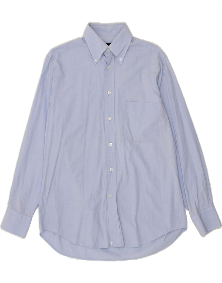 FERRE Mens Shirt Size 39 15 1/2 Medium Blue Cotton Vintage Ferre and Second-Hand Ferre from Messina Hembry 