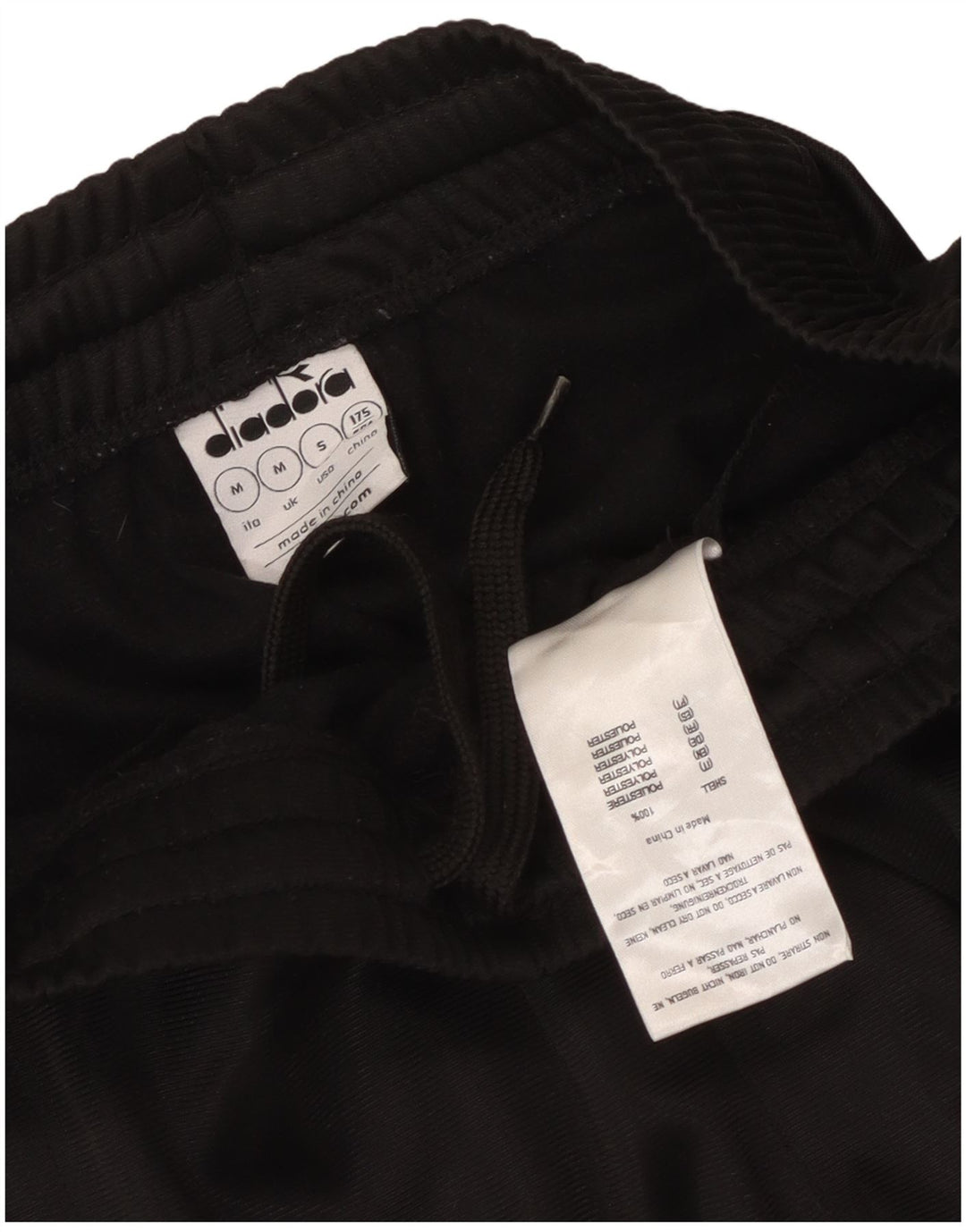 Diadora Herren-Trainingshose, Jogginghose, Mittelschwarz, Polyester