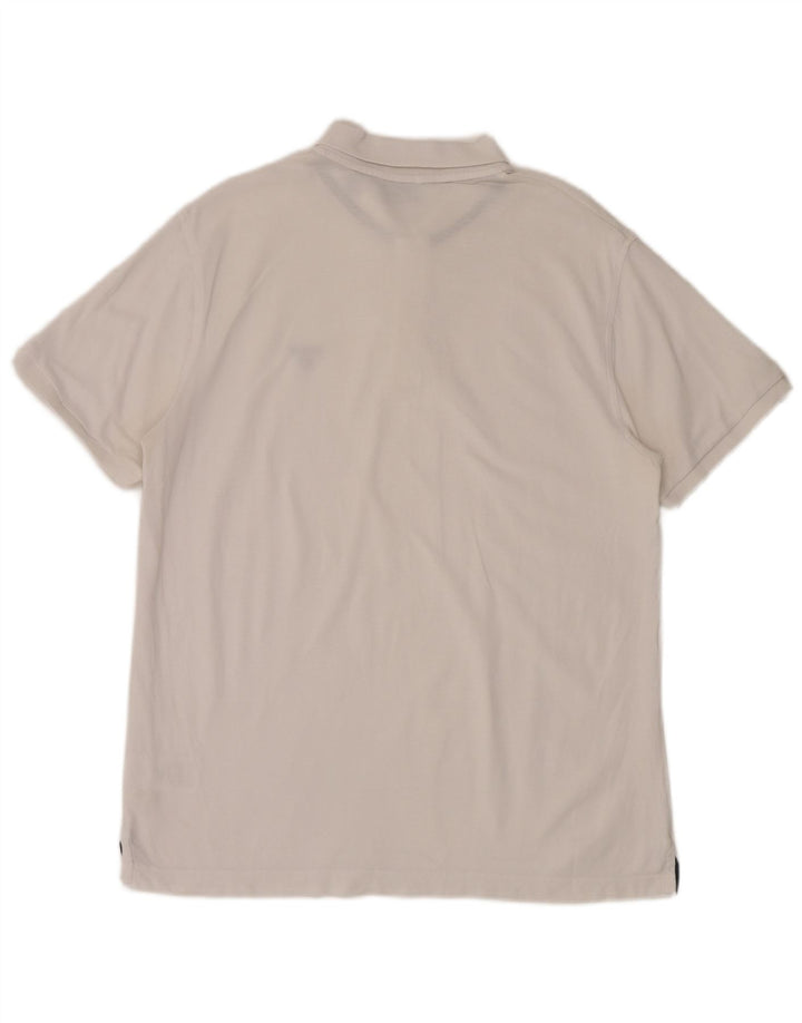 Gant Herren-Poloshirt, groß, aus weißer Baumwolle