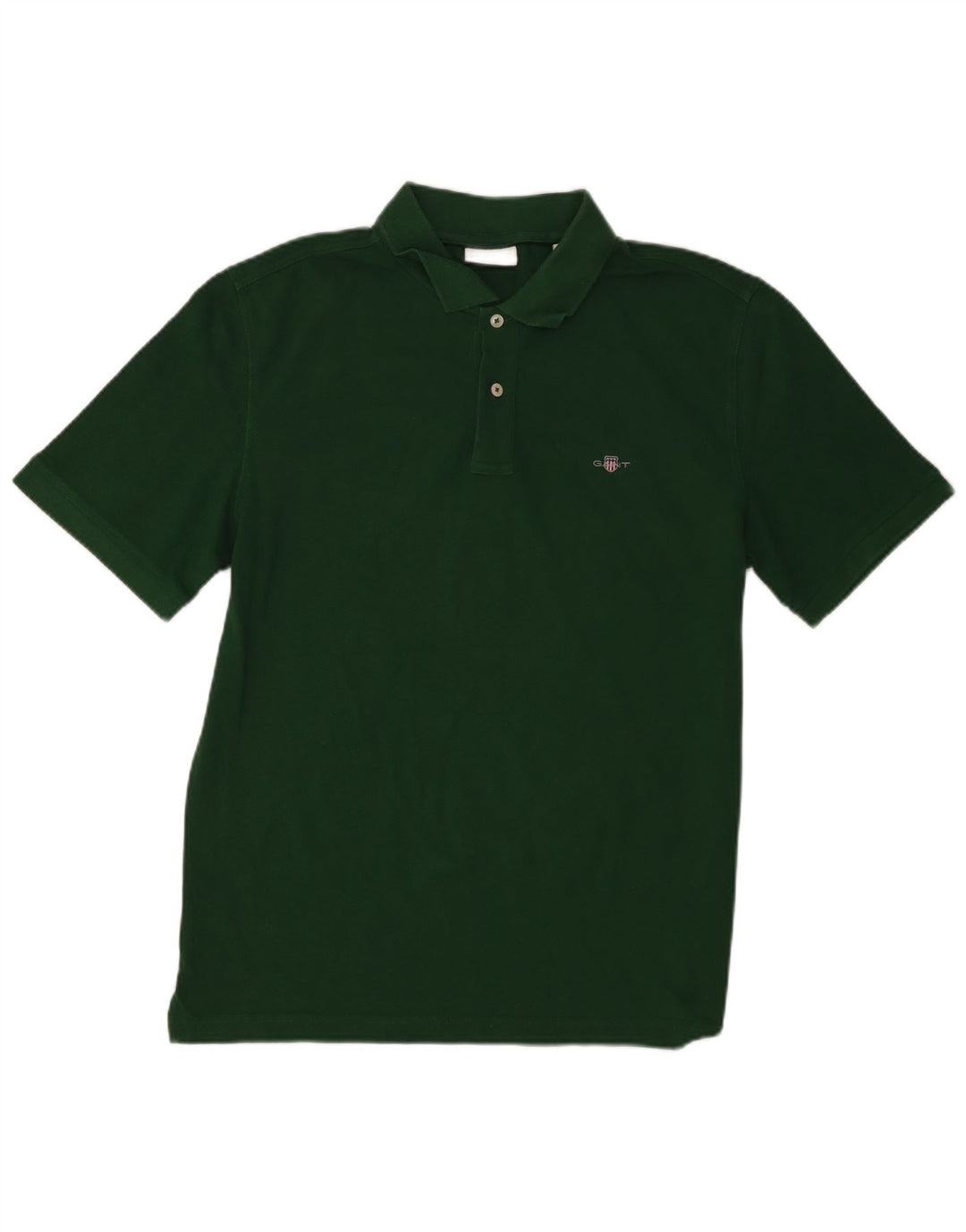 Gant Herren-Poloshirt, groß, grüne Baumwolle