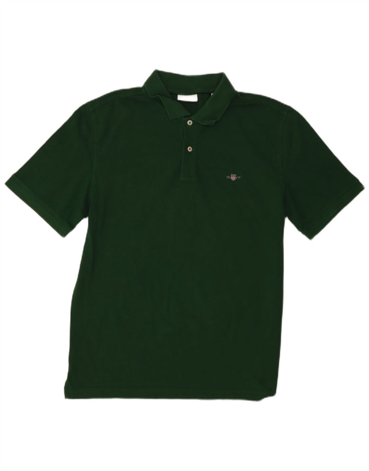 Gant Herren-Poloshirt, groß, grüne Baumwolle