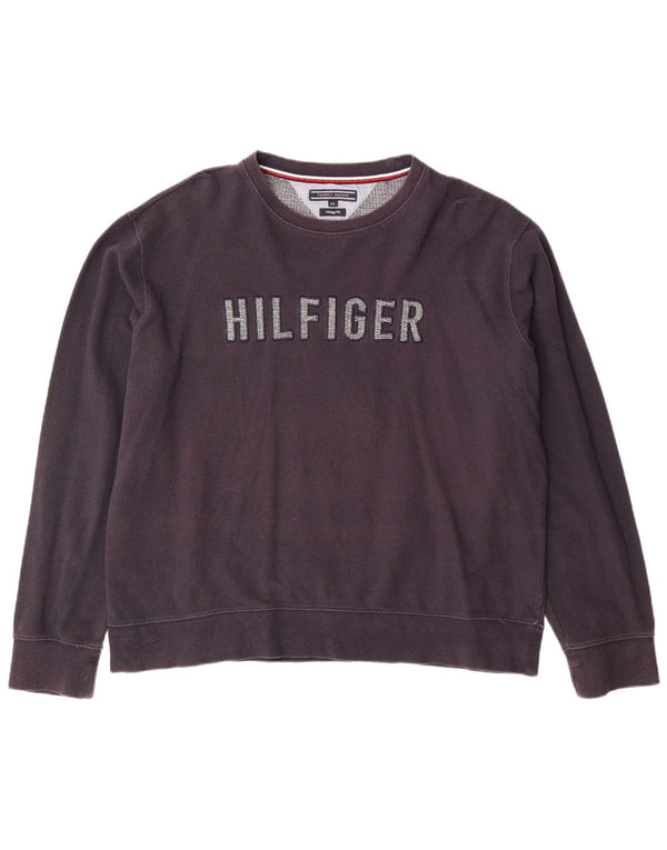 TOMMY HILFIGER Herren Grafik Sweatshirt Pullover 2XL Marineblau Baumwolle