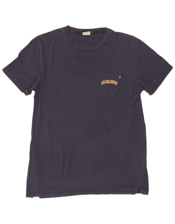 JACK & JONES Herren T-Shirt Top XL Marineblau Baumwolle
