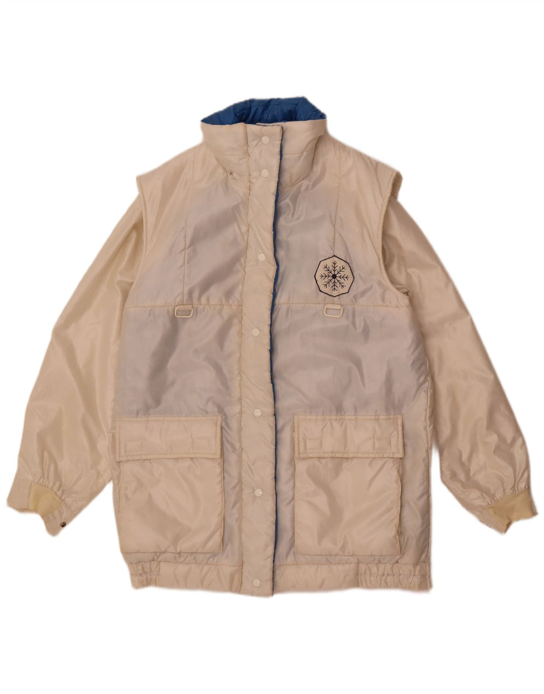 Vintage Damen Regenmantel UK 14 Mittelweiß