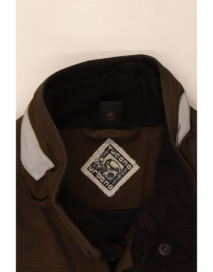 Tucano Urbano Herren-Utility-Jacke, UK 40, großes braunes Nylon