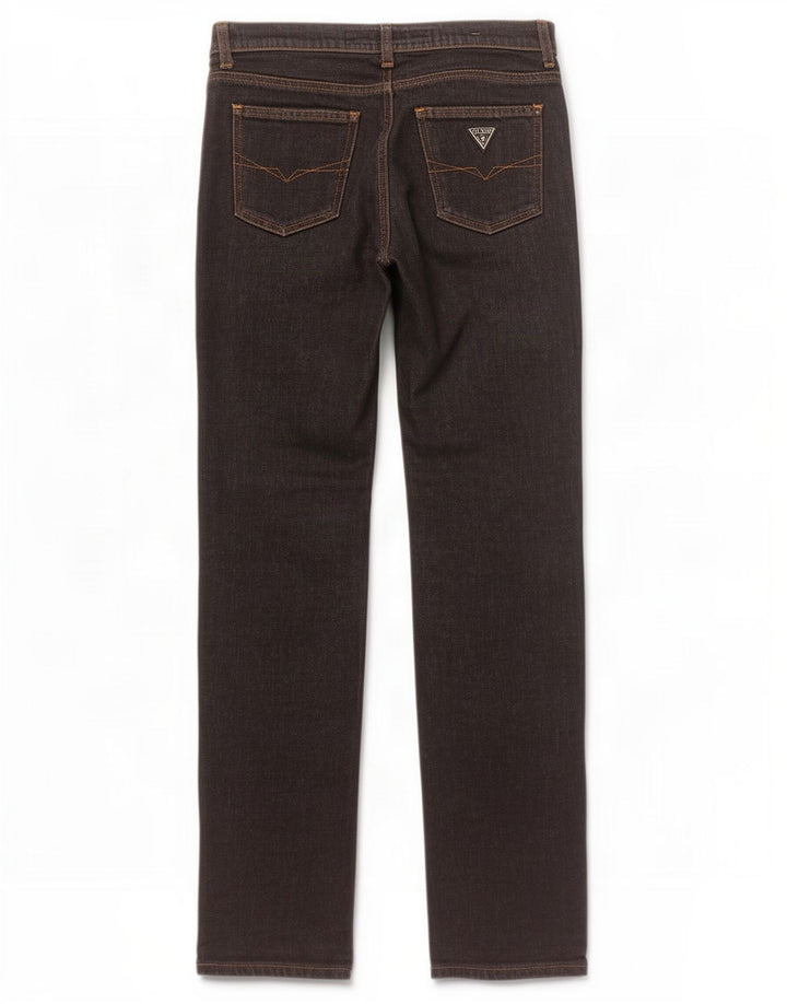 Guess Bootcut-Jeans für Damen, W27, L31, schwarze Baumwolle