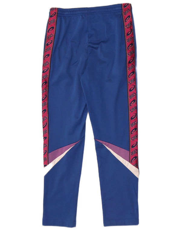 Asics Mens Graphic Tracksuit Trousers Medium Blue Colourblock