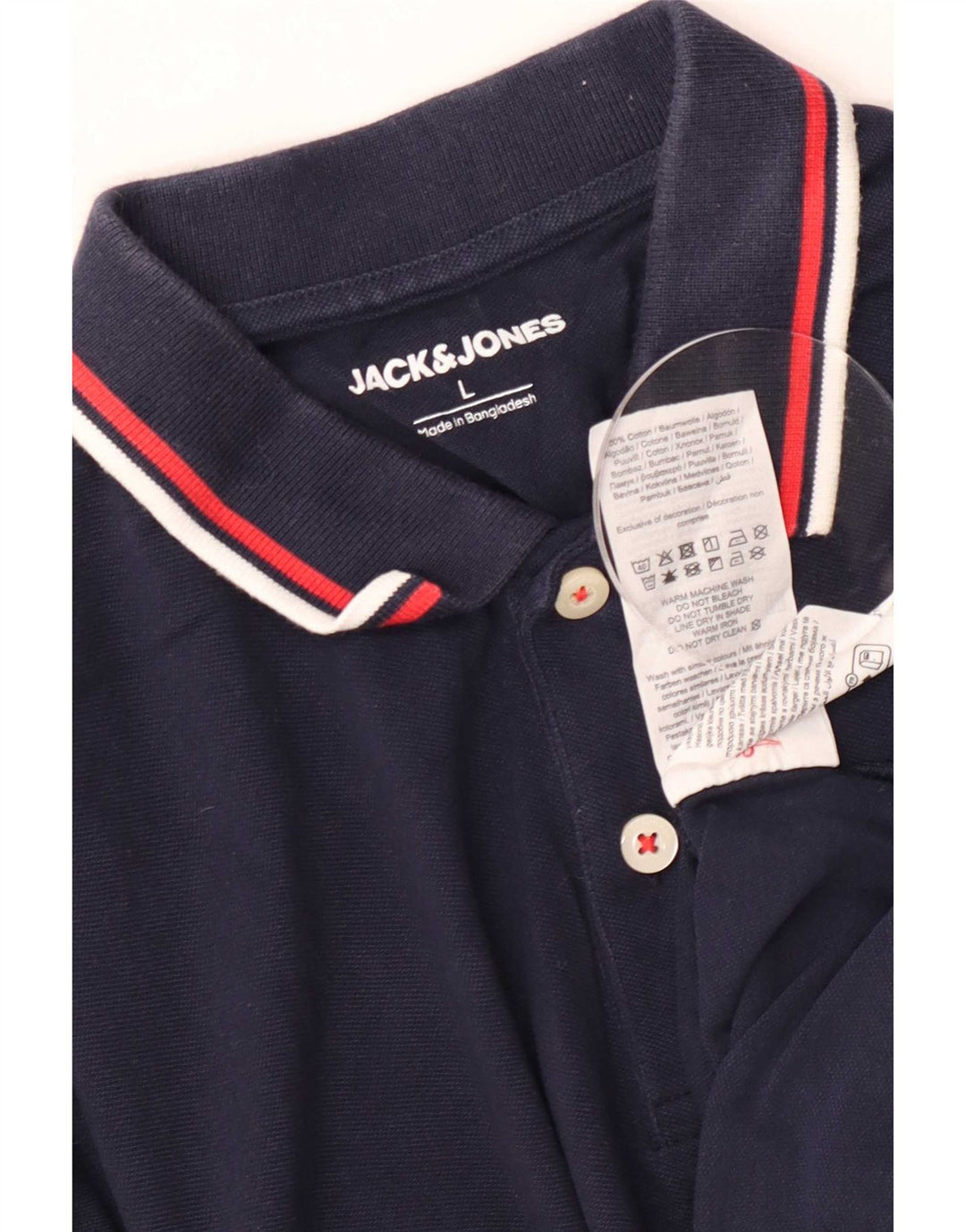 Jack & Jones Herren-Poloshirt, groß, marineblau, Baumwolle