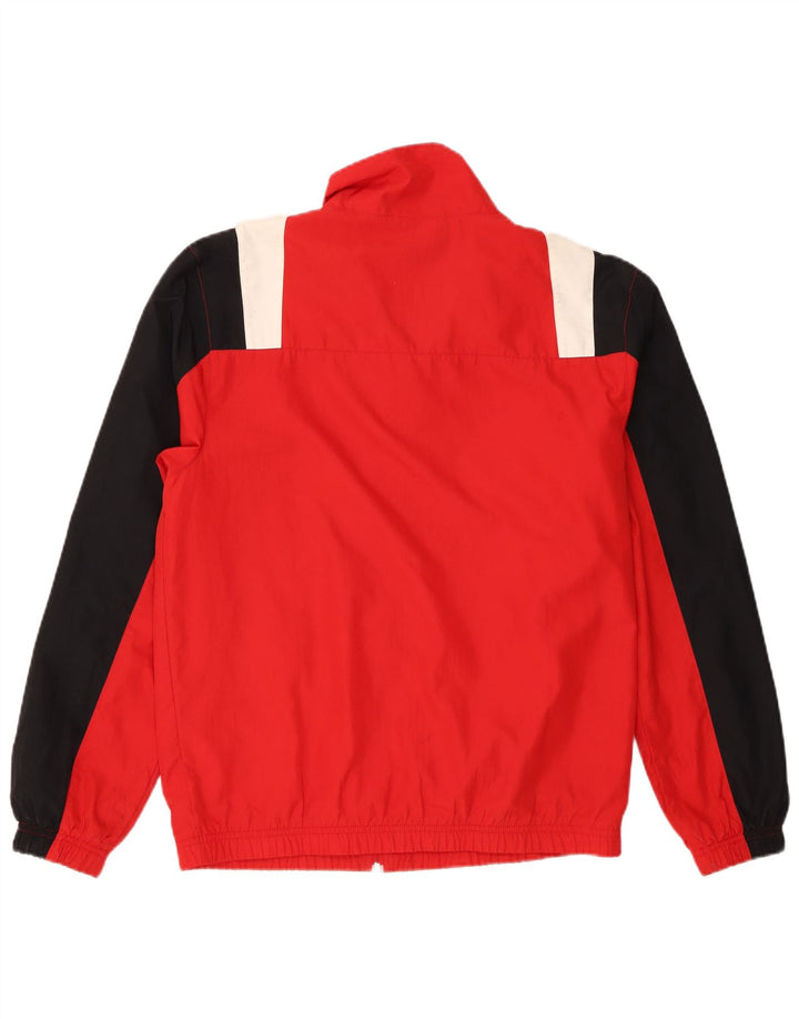 Nike Herren-Trainingsanzugoberjacke aus mittelrotem Colourblock-Polyester
