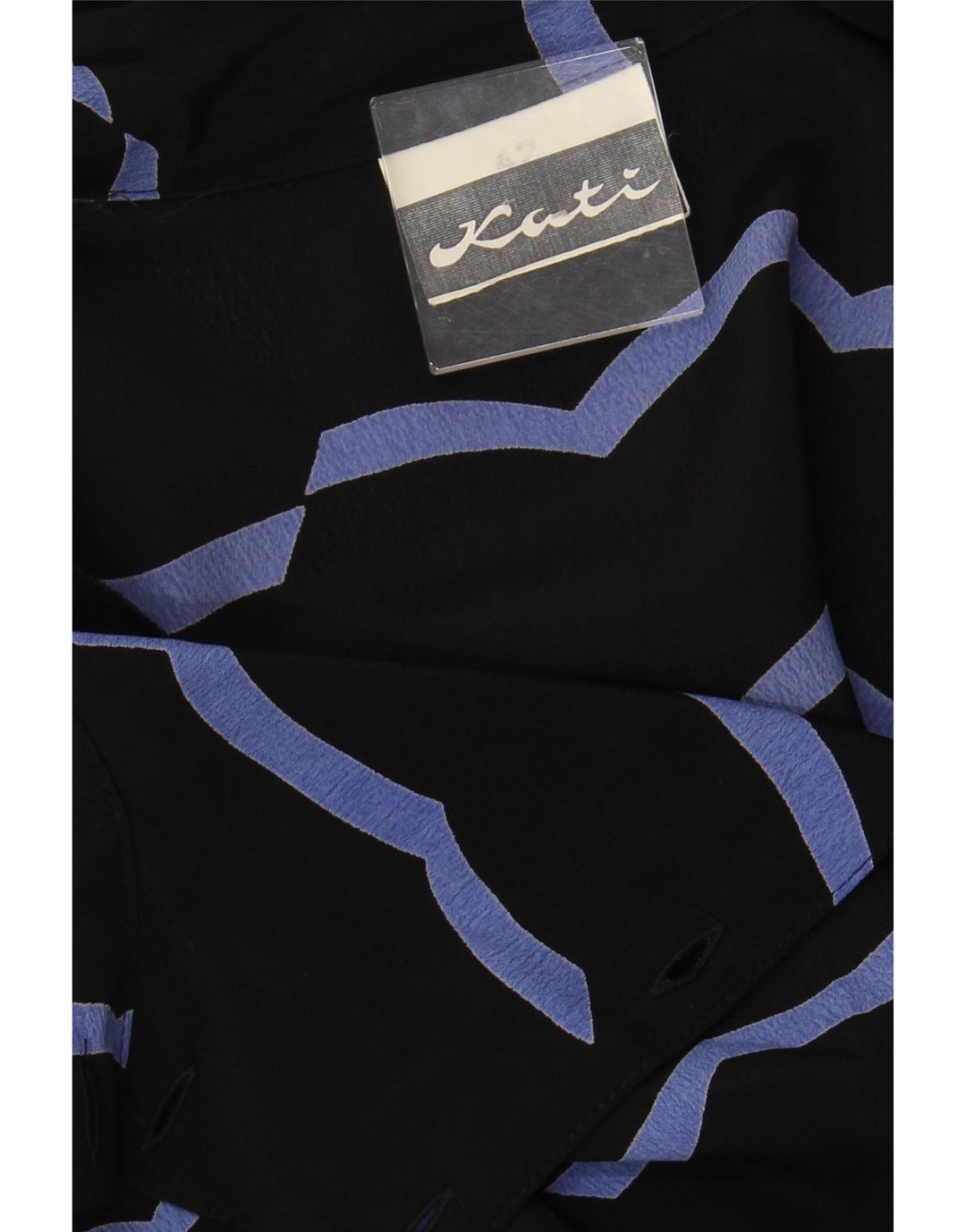 VINTAGE Maxikleid mit 3/4-Ärmeln für Damen IT 42 Mittelschwarz gestreifte Viskose