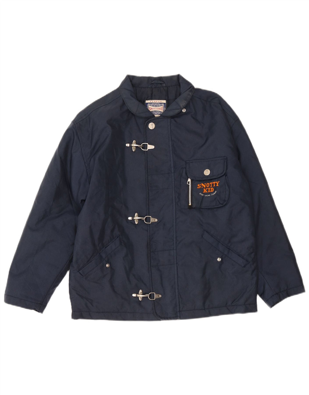 Vintage Jungen Windjacke Mantel 11-12 Jahre Marineblau Polyamid