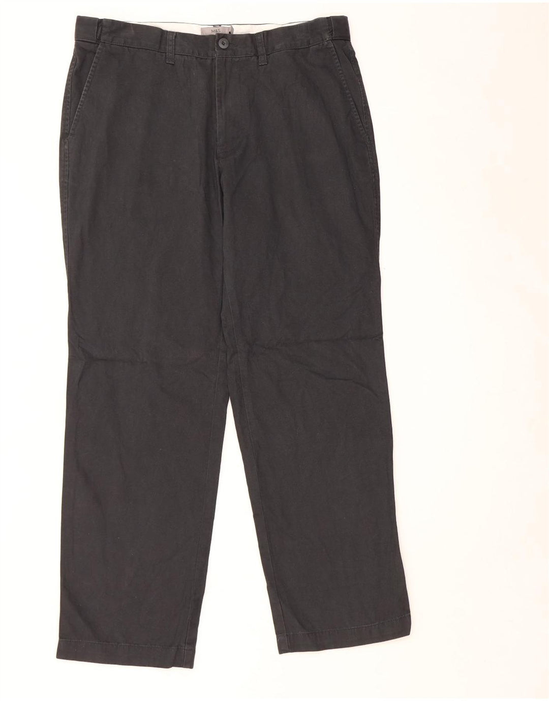 Marks & Spencer Herren-Chinohose mit normaler Passform und normaler Passform, W36 L31, Schwarz