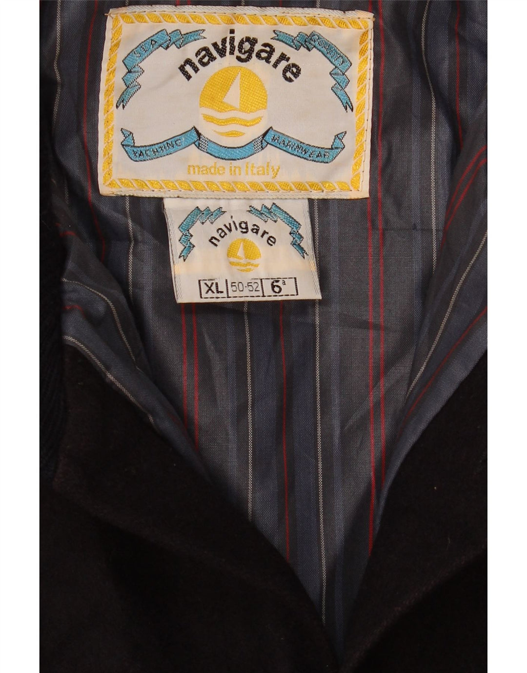 Navigare Herren Bomberjacke UK 42 XL Marineblaue Wolle