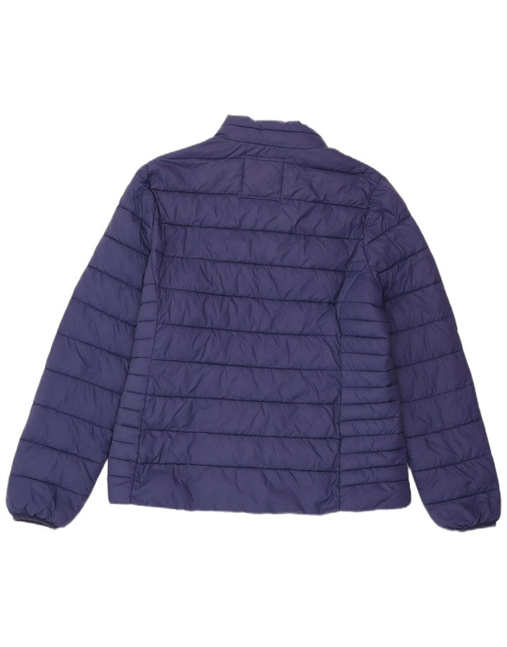 CREW CLOTHING Wattierte Damenjacke UK 14 Large Marineblaues Nylon