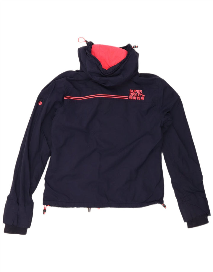 SUPERDRY Grafische Windjacke für Damen, UK 14, Mittelmarineblau