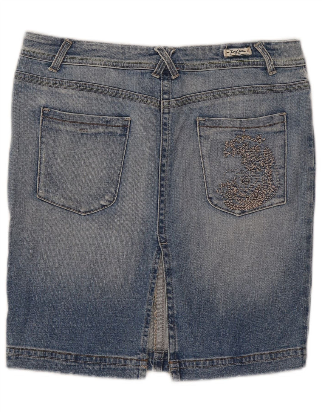Roxy Damen Mini-Jeansrock US 12 Large W32 Blaue Baumwolle