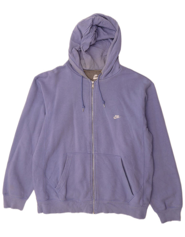 Nike Herren Zip Hoodie Pullover UK 45/47 XL Lila Baumwolle