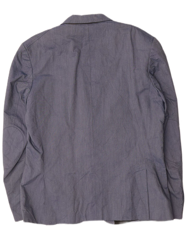 Jack & Jones Herren 2-Knopf-Blazerjacke IT 56 3XL Blaue Baumwolle