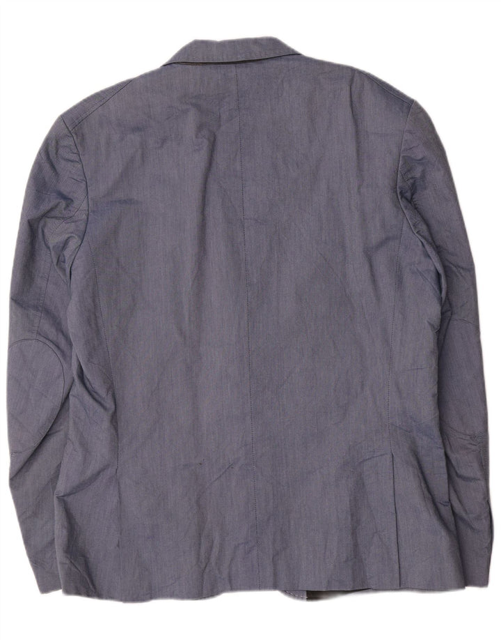 Jack & Jones Herren 2-Knopf-Blazerjacke IT 56 3XL Blaue Baumwolle