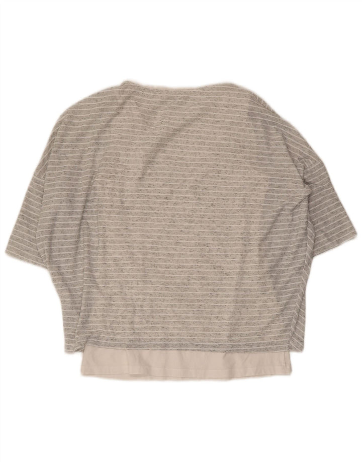 PHASE EIGHT Damen-Blusenoberteil mit lockerer Passform, Gr. 10, Größe S, Grau, Nadelstreifen