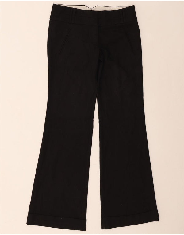 Topshop Damen Bootcut Chino Hose UK 8 Small W28 L31 Schwarz Polyester