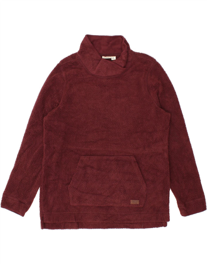 L.L.BEAN Womens Fleece Jumper UK 16 Large Burgundy Polyester Vintage L.L.Bean and Second-Hand L.L.Bean from Messina Hembry 