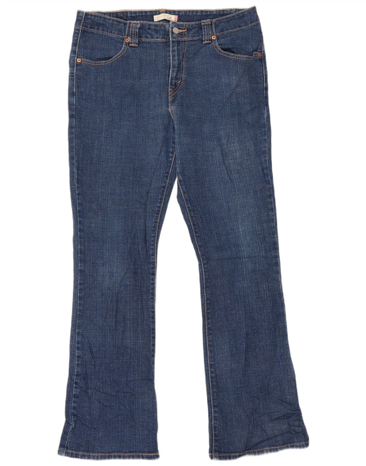 Levi's Damen 525 Bootcut Jeans US 12 Large W34 L32 Blaue Baumwolle