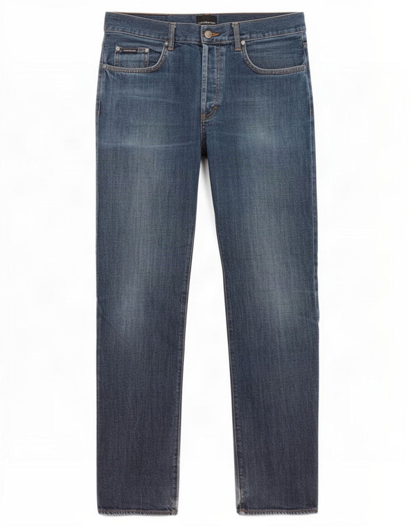 Calvin Klein Herren Straight Jeans W36 L33 Blaue Baumwolle