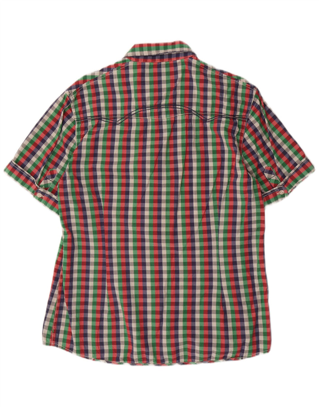 GARCIA Herren Slim Fit Kurzarmhemd XL Mehrfarbig Gingham