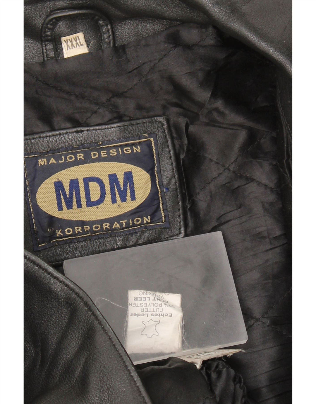 Vintage Damen Leder Bikerjacke UK 22 3XL Schwarzes Leder