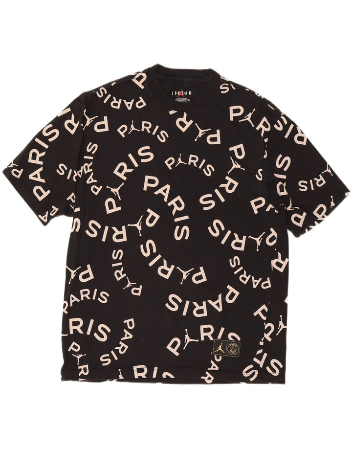JORDAN Herren Paris Saint-Germain Grafik T-Shirt Top Large Schwarz