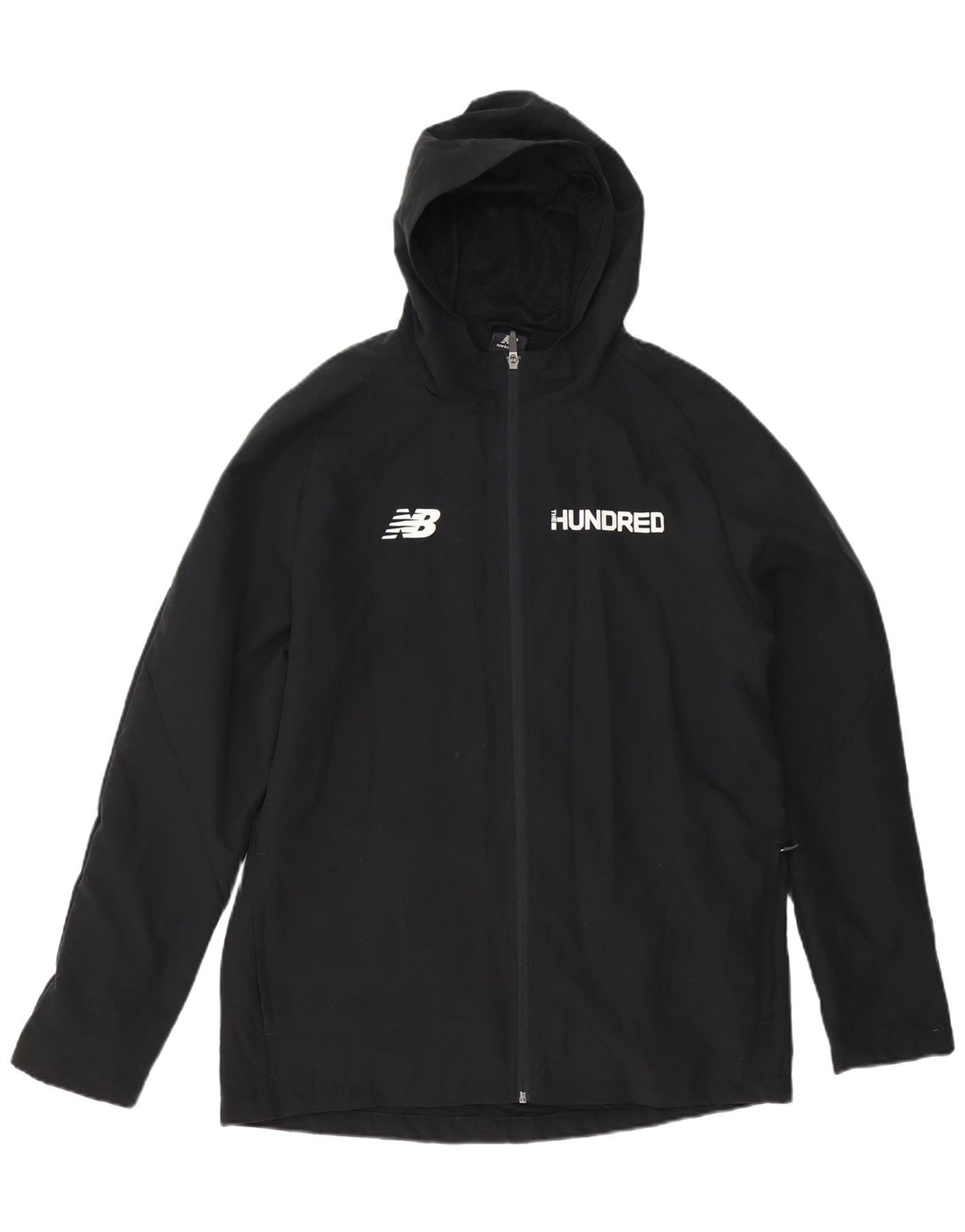 New Balance Herren Graphic Hooded Rain Jacket UK 40 Large Schwarz Polyester